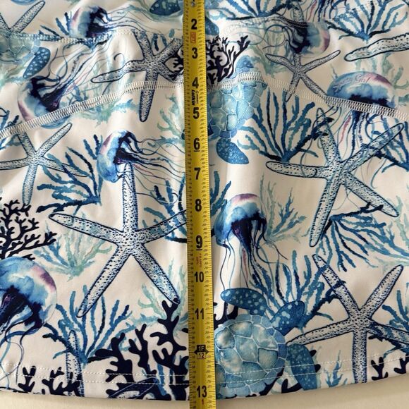 Sporty Girl Skort Size Medium Blue Nautical Sealife UPF 50+ Protection NWT - Picture 7 of 11